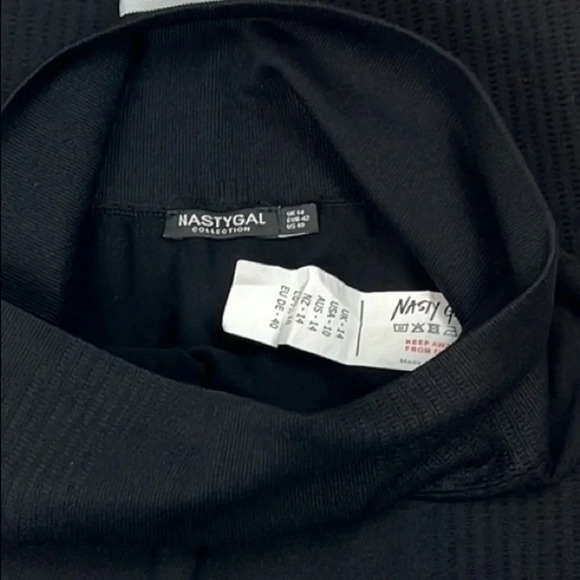 Nasty Gal Collection Black Seamless Ribbed High Rise Legging Size US 10 - Picture 2 of 11